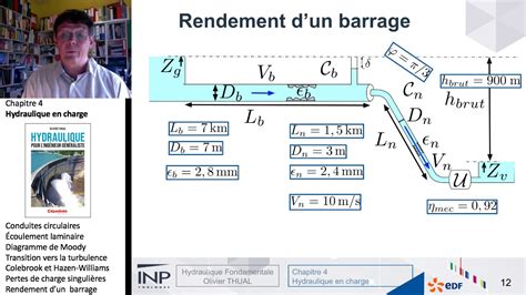 Chapitre Hydraulique En Charge Rendement D Un Barrage Youtube