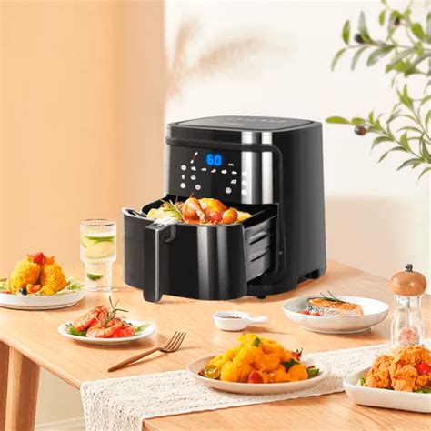 Fritadeira Aigostar Air Fryer L W Wifi Bluetooth All Black Nanochip