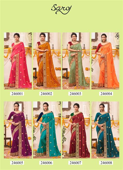 Saroj Pankhi Festive Wear Vichitra Silk Saree Collection