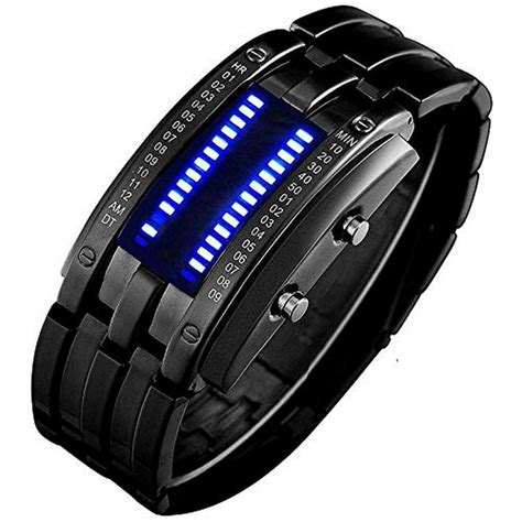 Mastop Mastop Mens Lava Stainless Steel Lava Red Led Digital