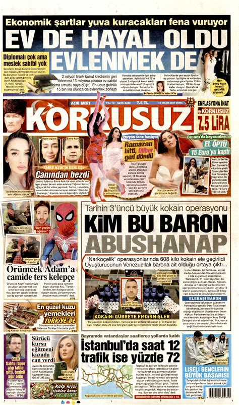 Korkusuz Gazetesi Korkusuz Manşet Oku Haberler 12 Nisan 2024