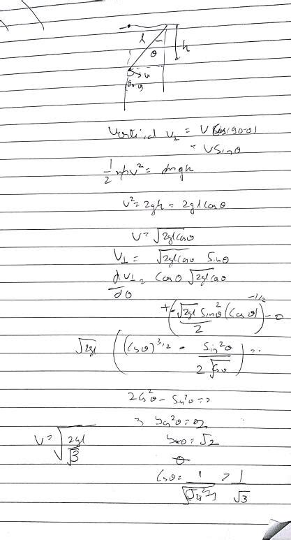 A Small Object Of Mass M Is Suspended By A Thread Of Length L And