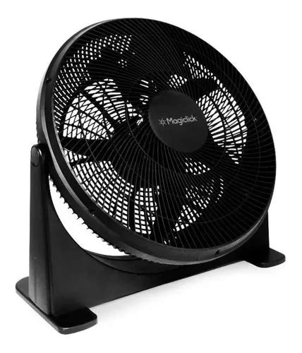 Ventilador De Piso Magiclick Bmt P Turbo Negro Con Aspas De Pl Stico