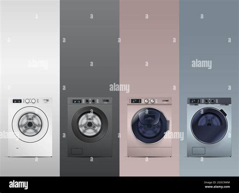 Stainless Steel Washing Machines Stock Vector Images Alamy