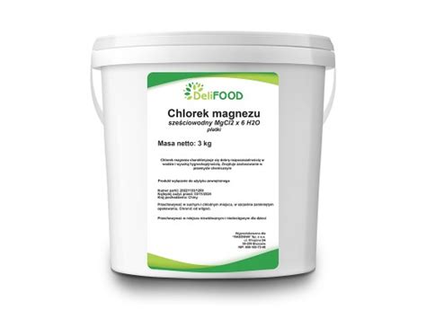 CHLOREK MAGNEZU SZEŚCIOWODNY 3KG PŁATKI CZYSTY SÓL DO KĄPIELI ZDROWA