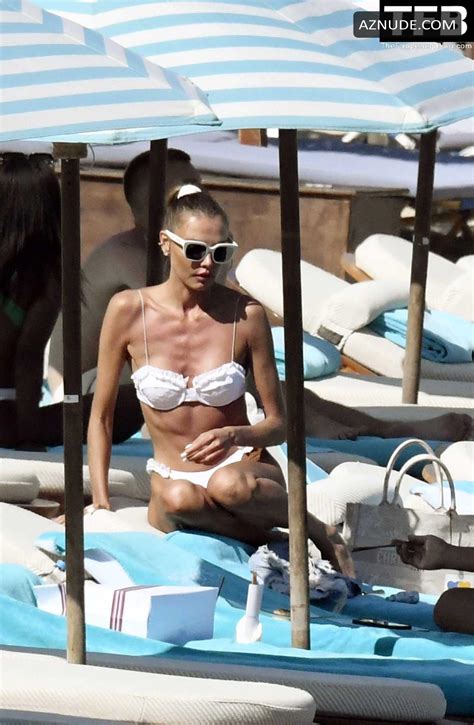Alina Baikova Sexy Seen Showing Off Her Hot Figure Wearing A White Bikini At The Beach In Greece
