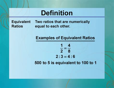 Ratios That Are Equivalent