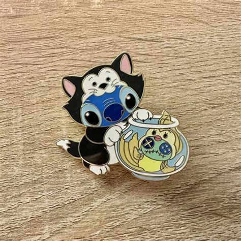 DISNEY PINOCCHIO STITCH Scrump As Figaro Cleo Crossover Fantasy Pin