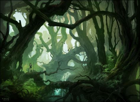 Deep In The Woods II by andreasrocha on DeviantArt | Fantasy landscape, Fantasy art landscapes ...