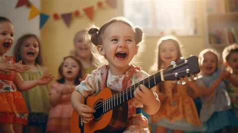 Premium Photo A Photo Of A Daycare Music And Singing Session