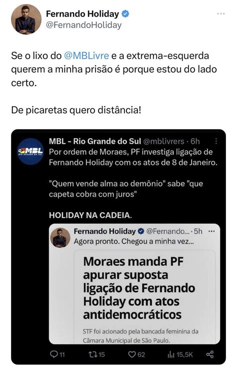 William De Lucca On Twitter Na Briga Entre Fernando Feriado E Mbl Eu