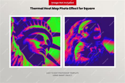 Premium Psd Thermal Heat Map Photo Effect For Square