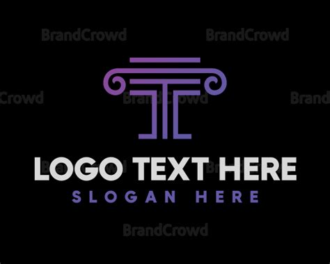 Purple Letter T Pillar Logo | BrandCrowd Logo Maker