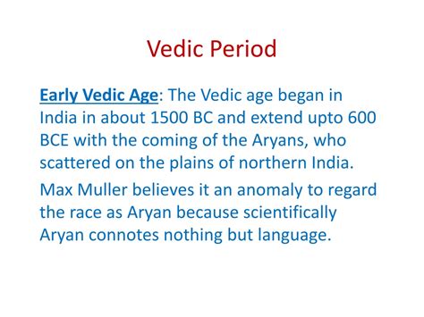 Ppt Vedic Period Or Vedic Age Powerpoint Presentation Free Download