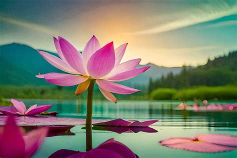 Lotus Flower In The Water Lotus Flower Water Nature Hd Wallpaper