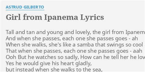 Girl From Ipanema Lyrics English Version Shop Telepack Co Jp