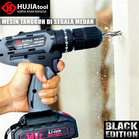 Jual Bor Baterai Hujia V Impact Drill Bor Beton Besi Tembok Kayu