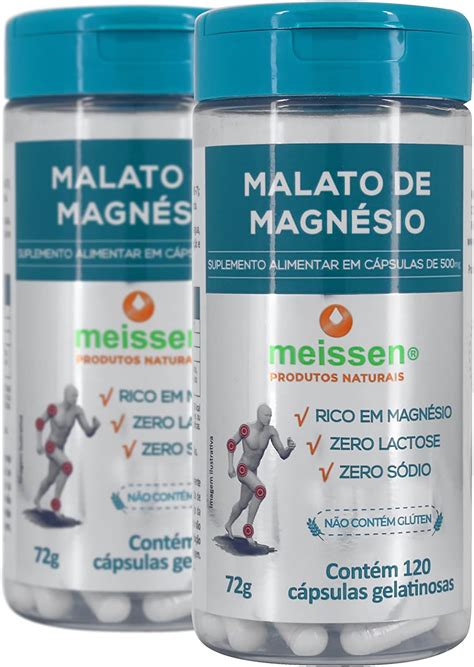 Kit X Malato De Magn Sio Mg Meissen C Psulas Cada Amazon Br