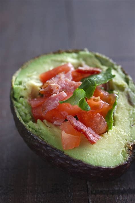 BLT Stuffed Avocado Stuffed Avocado Recipes POPSUGAR Fitness Photo 3