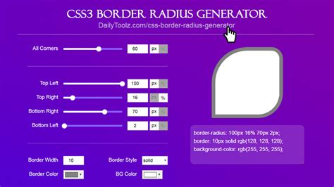 CSS Border Radius Generator | Online CSS3 Rounded Corner Tool