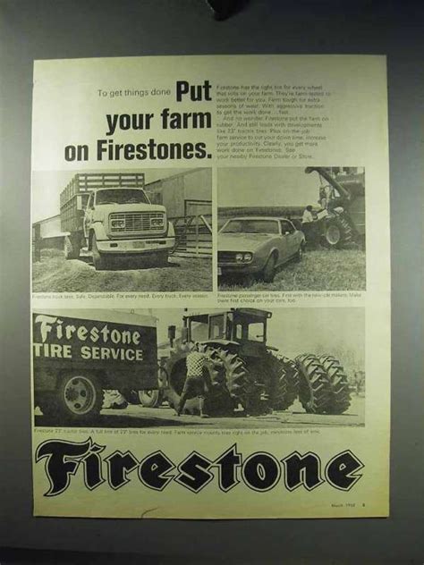 1969 Firestone Tires Ad Put Your Farm On Firestones 1960 69