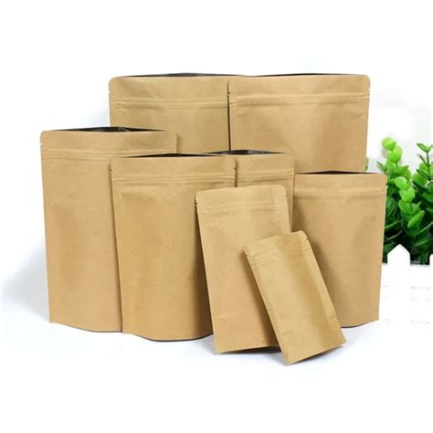 Jual Kraft Paper 9x15 Cm Tebal Ziplock Standing Pouch Kemasan Alumunium