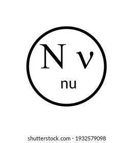 Nu Greek Letter Symbol On White Stock Vector (Royalty Free) 1932579098 ...