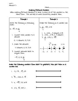 Classifying And Ordering Real Numbers Guided Notes By Enigmathic