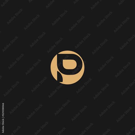 Initial Circle P Logo With Creative Modern Business Typography Vector