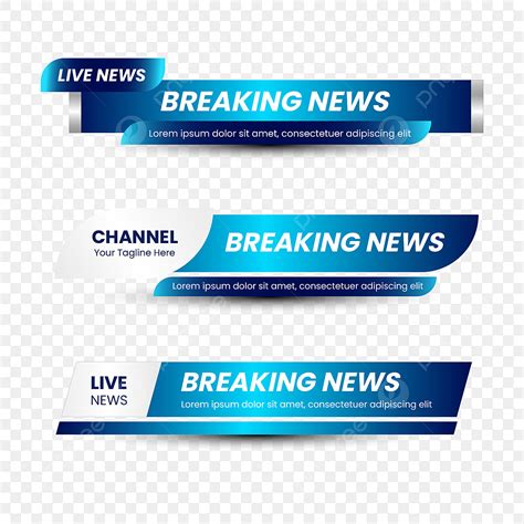 Title Lower Thirds Vector Hd Images Blue Lower Third Title News