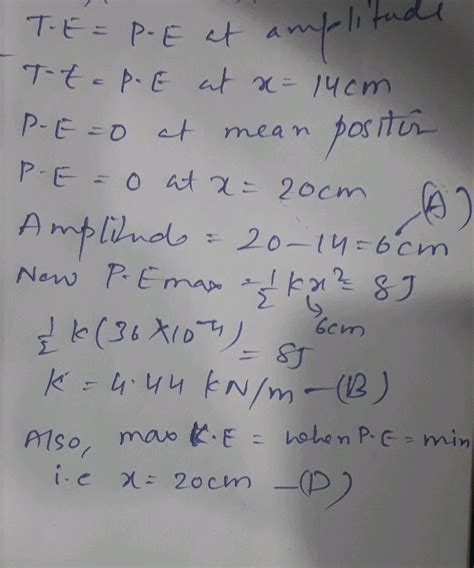 A G Particle Moves In Shm With A Frequency Of Oscillations Per