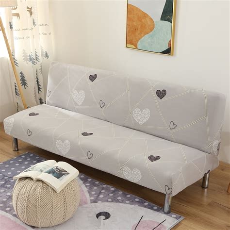 No Armrest Stretch Sofa Cover Slipcover All-Covered Folding Sofa Bed ...