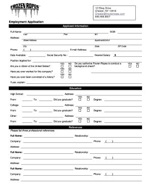 Fillable Online Chester Employment Applicationdoc Fax Email Print