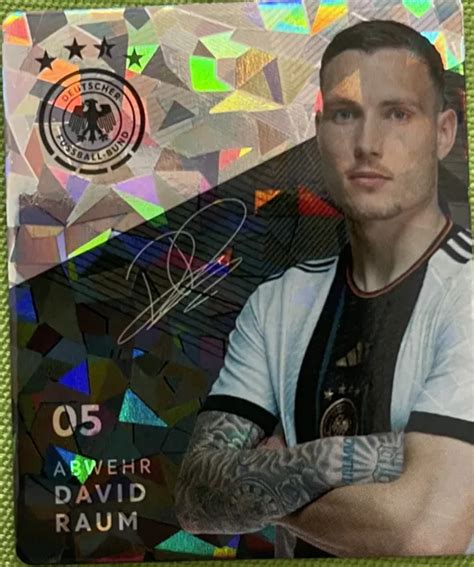 Glitzer Rewe Dfb Wm Sammelkarte Glitzerkarte David Raum Nr