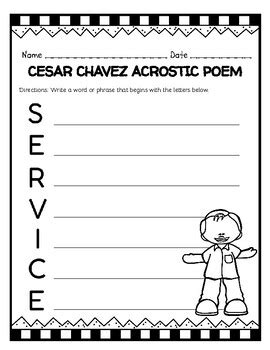 Cesar Chavez Activities by Learning is Lots of Fun | TPT