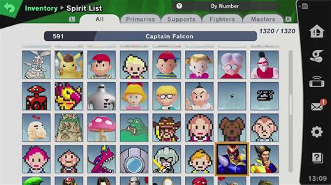 Super Smash Bros Ultimate Spirits List