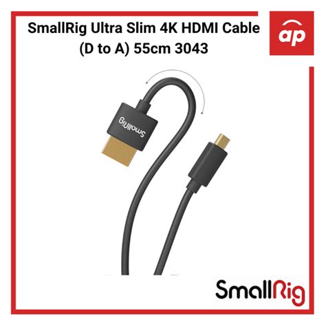 Smallrig Ultra Slim 4k Hdmi Cable D To A 55cm 3043 Lazada Singapore