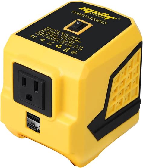 Mellif Power Adapter For Dewalt 20V Max Battery DC 20V To 110V Voltage