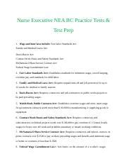 Nurse Executive Nea Bc Practice Tests Docx Nurse Executive Nea Bc