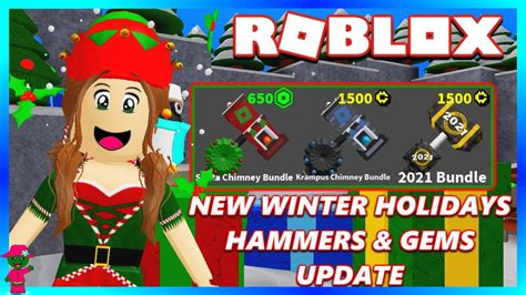 New Winter Holidays Hammers Gems Update Roblox Flee The Facility