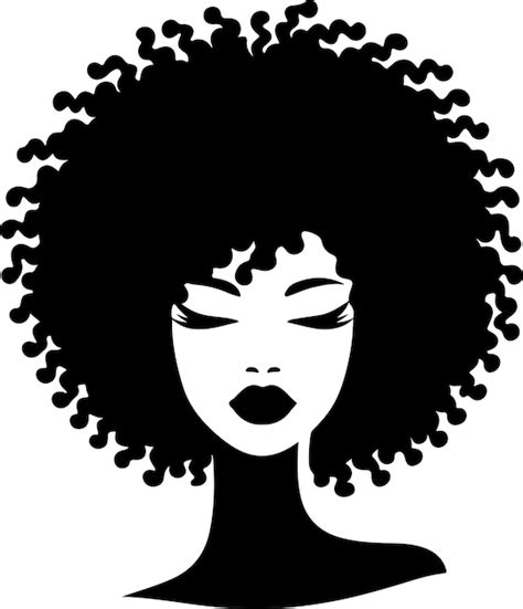 Uma Mulher Africana Rosto Vetor Silhueta Estilo De Cabelo Vetor Cor Preta Silhueta Fundo Branco