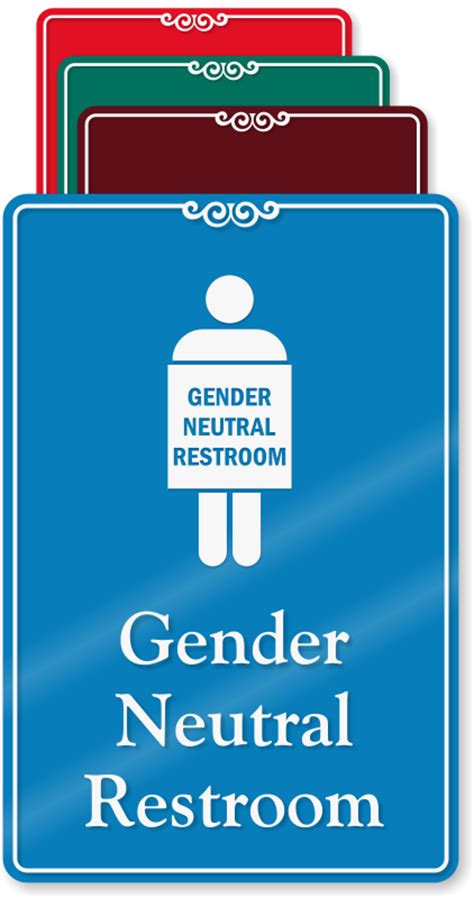 Gender Neutral Restroom Showcase Sign Sku Se 6896