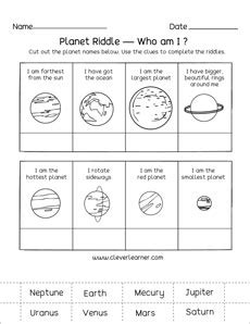 Solar System Worksheets For Kids