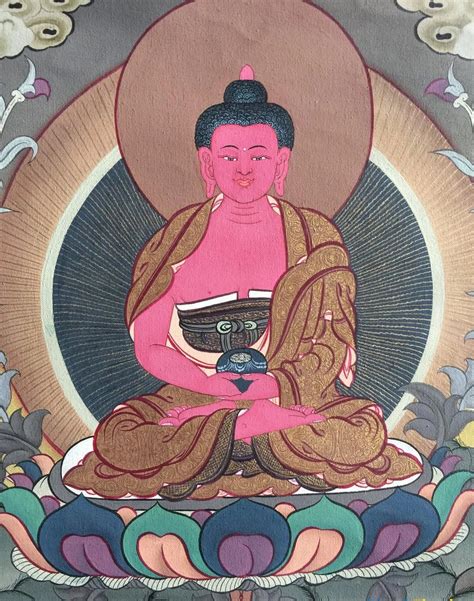 Amitabha Buddha Thangka Brocadeless Thangka Exotic India Art