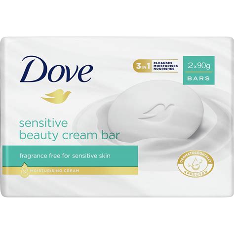 Dove Beauty Cream Bar Sensitive 2 X 90 G Woolworths