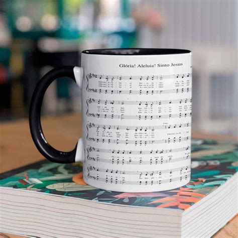 Caneca Música Hino 248 CCB Glória Aleluia Sinto Jesus Elo7