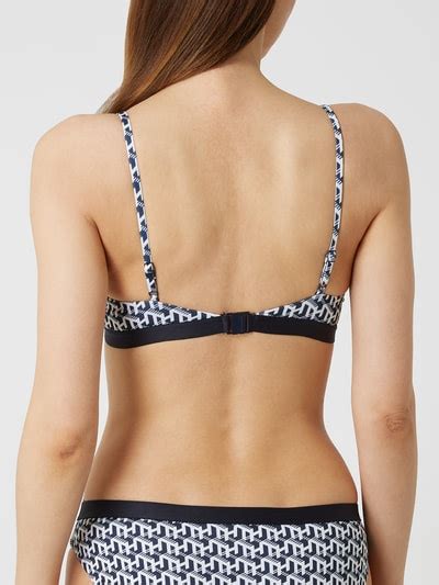 Tommy Hilfiger Bikini Oberteil In Bustier Form Dunkelblau Online Kaufen