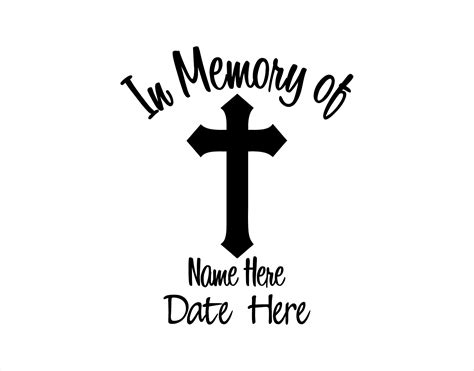 In Loving Memory Cross Svg