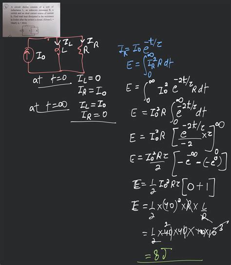 A Circuit Shown Consists Of A Coil Of Inductance L An Unknown Resista