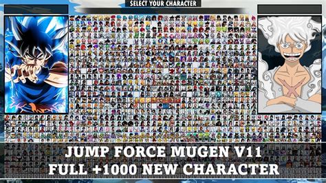 JUMP FORCE V 11 MUGEN 1000 New Character YouTube